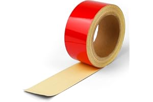 Catarifrangente, KLEHOPE Nastro Segnaletico 20m, Nastro Catarifrangente Adesivo,Impermeabile, Antiscivolo, Forte Adesione,Nastro Riflettente Per Segnaletica Stradale, Garage, Centri Commerciali