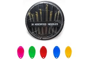 ‎ZEAYEBSR Zeayebsr 5 Stück Nadeleinfädler Handnähen Nadeleinfädler Drahtschlaufe Mehrfarbig Plastik Werkzeug 30 Stück Verschieden Größe Edelstahl Nadel DIY Handgemachtes Nähwerkzeug Nadel Einfädelplatte