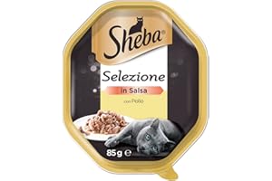 Sheba Sélection en Sauce avec Délicieux Poulet 85 g, Nourriture pour chats, 22 Prendre au piège