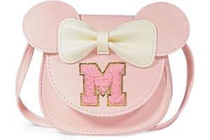 Bliceon Girls Handbag, Personalized Kids Purse, Little Mouse Ears Pink Wallet – Toddler Gift, Birthday Gift for Girls Ages 3-8 Years Old