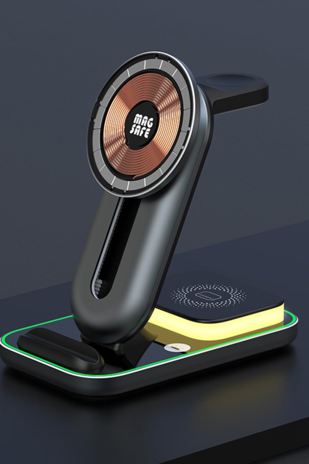 Cason 23W Qi2 Certified Mag Safe 3 in 1 Wireless Charger for iPhone & S23,S24 Ultra with Magnetic Fast Charging for Phone,Mag Safe Wireless Magnet Charging Station/Dock for iPhones,Android (Black)