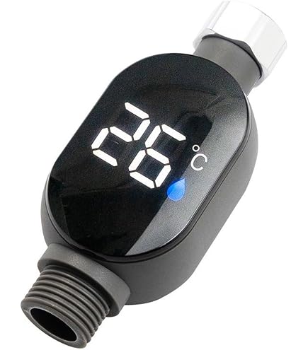 Termometro LED Per Acqua Doccia Con Display Rotante 360°, Autoalimentato Senza Batterie, Modello Seconda Generazione Con Conversione °C/°F E Timer