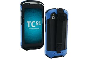 IYOUBOL Schutzhülle Bumper Case Rugged Boot mit Handschlaufe für Zebra TC51 TC510K TC52 TC56 TC57 (Blau)