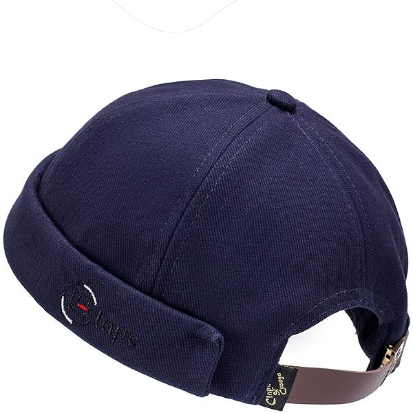 Enwokran Casquette Docker Unisexe Bonnet Sans Bord Réglable - Casquette Skullcap Travail Été Fashion