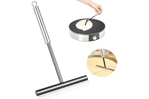 HUAMIRRA Répartiteur de Pâte, Répartiteur de pâte à crêpes, Avec un long manche en acier inoxydable de 20 cm, Pour Appliquer la Pâte à Crêpes