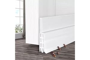 JGR SELECT Burlete Puerta Entrada - Tira autoadhesiva - 100 x 5CM - Tira de Sellado Contra Corrientes de Aire, Frío, Luz, Insectos, Ruido (Blanco)