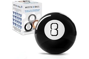 LKH HOME COLLECTION LKH Magic 8 Ball Classic Retro Novelty Mystic 8 Ball Gadget Decision Making Fortune Telling Fun Toy Game Features More Than 20 Answers Predictions Fun Gift Stocking Fillers (Black)