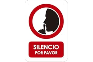 OEDIM Señaletica Para Exteriores Silencio por favor 21x14,8cm | Señaletica en material aluminio 3 mm resistente y con barnizado