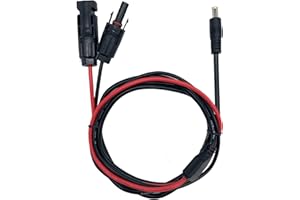 NUOFANY Conector de panel solar a cable adaptador DC 8 mm, compatible con conector solar, generador solar, estación de energía portátil y panel solar