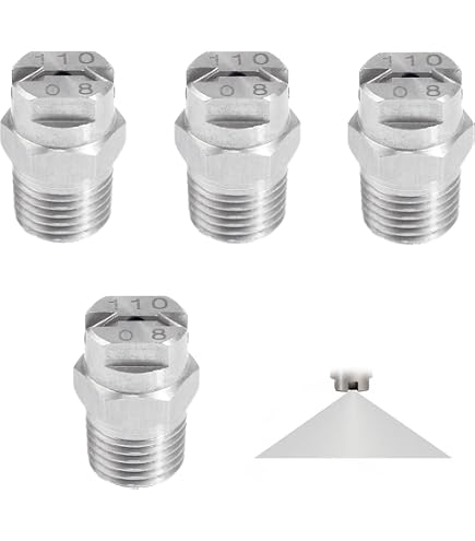 Lot De 5 Buses De Pulvérisation à Jet Plat 1/4 BSPT - PP, Angle 65°, Orifice 2 Mm, Pour Nettoyage, Refroidissement, Arrosage - 5
