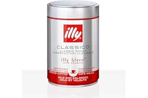 illy Espresso Classico Normale Röstung - 3 x 250g Kaffee gemahlen, 100% Arabica (Neues Design)