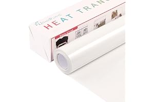 NANAPLUMS Plotterfolie Textil, 30.5cm×4m Flexfolie Plotter Textil, Bügelfolie für Textilien Transferfolie zum Aufbügeln für DIY T-Shirt, Stoffe(Weiß)