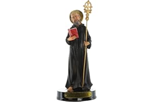 Palais du Rosaire Palacio del Rosario Estatua de San Benito de Resina14cm - Estatua de los Santos - Culto cristiano en