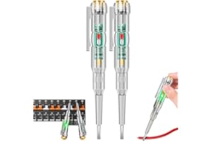 SOVTAY Responsive Electrical Tester Pen, Voltage Detector Pen, 24-250V Electric Tester Pen Screwdriver, With Indicator Light Test Pen Sensor Voltage Tester (2pcs)