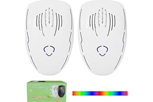 YuFek Ultrasonic Pest Repeller, Electronic Mouse Repellent plug in Pest Control for Mice Rats Spider Mosquitoes Cockroach Moth Ant and Other Rodent, Harmless to Pets and Human for Indoor Use (2PC)