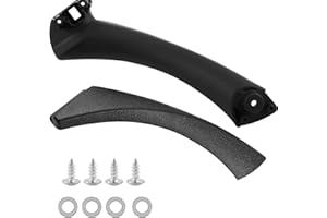 MaxAwe Poignée de porte intérieure de voiture pour BMW Série 3 E90/E91 - Poignée et couvercle - Noir - Kit de rechange pour BMW 316 318 320 323 325 328 330 335 (2004-2012) (noir droit)