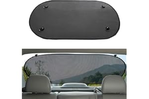 BAOSROY Pare Soleil Voiture pour Vitre Arrière,Pare Soleil Voiture Bébé,PareSoleil de Lunette Arrière de Voiture,Pliable avec Ventouses,Protection UV