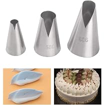 2 Embouts à Glaçage En Inox – Pour Décorer Gâteaux, Cupcakes, Fondants (zigzag Et Plat) - 3