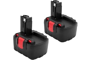 TOPBATT 2 pièces 14.4V 3.6Ah pour Bosch Batterie 14.4V de Remplacement Ni-MH BAT038 BAT040 BAT041 BAT140 BAT159 2607335533 2607335275 2607335685 PSR 14.4 13614 13614-2G 15614