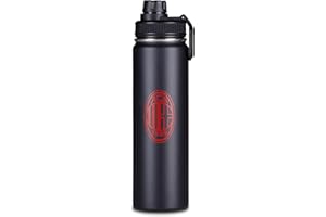 Seven Maxi Borraccia Termica A.C. MILAN - WIN THE GAME, Acciaio Inox, 650 ml, Calcio, Scuola e tempo libero, Per bambini, Ragazzi e adulti, Prodotto ufficiale, Idea regalo