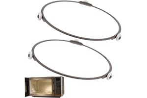 DORCCSI 2pcs 7.01 Pouces Micro-ondes Plaque De Remplacement Résistant À La Chaleur Micro-ondes Rouleau Anneau Avec 0.55 Pouce Rouleaux Pour Plaque De Verre Micro-ondes Rouleau Anneau Micro-ondes Plateau
