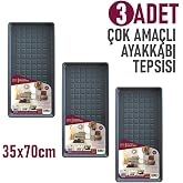 DecoBella 3-Piece Multi-Purpose Shoe Tray