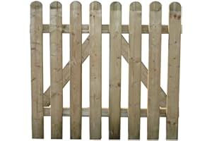 GIARDINI DEL RE HOMEGARDEN Cancello per Steccato in Legno di Pino per Recinto Giardino 100x100 Cm