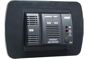 VEMER VE294500 IRM - Rilevatore Gas Metano da Incasso (3 moduli), Alimentazione 230V, Grigio Antracite e Bianco