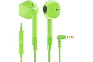 Ludos FEROX Auriculares In Ear con Cable y Microfono, 5 Años de Garantía, Auricular con Jack, Cascos Musica con Graves Potentes, para iPhone, iPad, Samsung, Xiaomi, Gaming, Móvil, MP3 - Verde