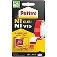 Pattex Ni Clou Ni Vis | Ruban adhésif double face ultra fort (rouleau de 1,5 m x 19 mm) – Adhésif de montage pour intérieur &