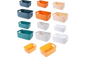 EURXLQ zestaw 14 pudełek do przechowywania, organizery, kosze do przechowywania do kuchni, łazienki, sypialni, komórki