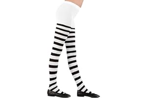 W WIDMANN MILANO Party Fashion - Strumpfhose gestreift für Kinder, Kostüm Zubehör für Hexen-, Marienkäfer-, Bienen-, Elfenkostüme, den Alltag uvm.