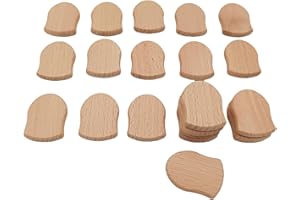 ANKTILY Unfinished Blank Wood Pieces Laser Engraving Blanks, Beech Wooden Blank Tags Without Hole Wooden Cutouts Slices for DIY Craft Supplies Painting Ornaments (Special-Shaped 20pcs)