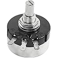 Sourcingmap RV30YN20S 500 ohm Round Shaft Wirewound Linear Variable Potentiometer