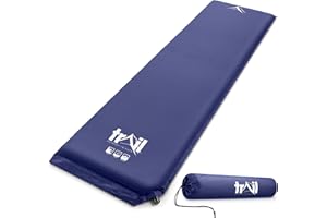trail outdoor leisure Colchoneta de Camping Autoinflable Individual, Esterilla Hinchable de 5 cm con Núcleo de Espuma Viscoelástica, Colchoneta Inflable para Dormir con Bolsa de Transporte