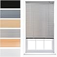 FURNISHED Venetian Blinds Window Venetian Blind Easy Fit PVC Curtains Trimmable Shades for Home Kitchen Windows Treatment Shutters 25mm Slats Complete Child Safe Fittings - Silver 45W x 150L cm