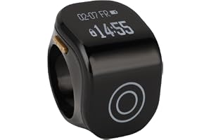 Smart Tasbih Zikr Ring, Clear LCD Display Ring Finger Counter, Intelligent Touch Digital Counter Prayer Ring Ring