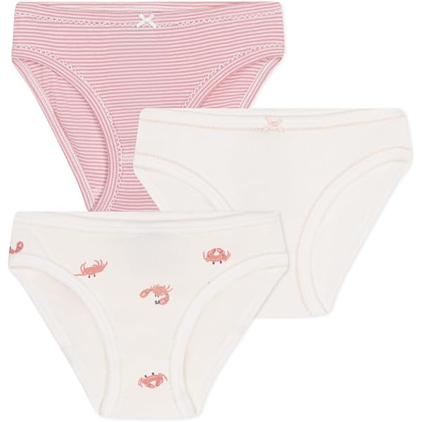 Lot De 3 Culottes Filles Petit Bateau - Taille 3 Ans - Côte 1x1 Et Imprimé Fleuri - Confort Et Fantaisie - 9