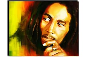 WANGMAOMAO Paint by Numbers for Adults Children Portrait of a Colorful bob Singer 16x20 Inch Linen Canvas Acrylic DIY Number Painting Kits Hand Painted Oil Painting Wall Art Decor Gifts -Frameless