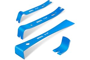 SHALL 3-delars Kofotsset, 13.3 cm 18.4 cm 23.5 cm – Kraftfull Kofotsset & Mini Nageldragare, Högkolstål Kofot, Nagelstång, Wonder Bar för Hemrivning, Träbearbetning, DIY