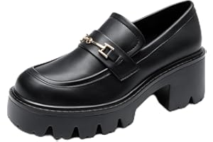 DREAM PAIRS Preppy Mocassini da Donna con Plateau Classico Comode Eleganti Casual con Lavoro