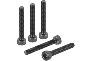 DTGN M3-0,5x20 Bulloni per Viti a Testa Esagonale - 50 Pezzi - Buoni per Bici da Strada, Bici da Montagna, Auto,- Viti Metriche a Testa Esagonale in Acciaio Carbonio, Nero