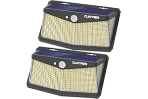 CLAONER Solar Lights Outdoor, Upgraded 310 LED Solar Security Lights Outdoor Motion Sensor Easy to Install, Wireless, Durable, Bigger IP65 Solar Garden Lights with 3 Lighting Modes [2-Pack]