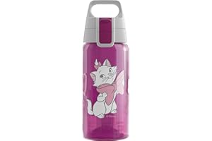 SIGG - Botella infantil - Viva One Disney - Marie - Apta para bebidas carbonatadas - A prueba de fugas - Apto para lavavajillas - Sin BPA - Deportes y Escuela - Rosa - 0,5L