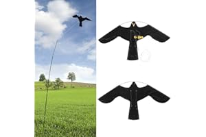 GREENSEN Espantapájaros, Cometa de Halcón Volador con Poste Telescópico Ahuyentador de Pájaros con Barra Telescópica de 5M para Jardín, Figura de Dragón para Pájaros para Patio y Granja de Césped