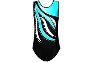 FINGER TEN Gymnastikanzug Mädchen Kurzarm Langarm Kinder Ballettanzug Gymnastik Training Gymnastikbody Trikotanzug Tanz Kleid Ballettkleid