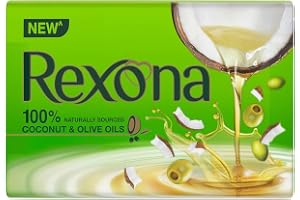 Rexona Coconut and Olive Oil Soap For Silky Smooth Skin(4 * 100g),Pack of 4