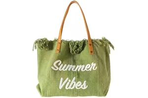 GDVONE Borsa da Spiaggia Borsa di Tela di Grande Capacità Borsa a Mano Borsa da Donna Nuova Borsa a Tracolla 40 * 12 * 32cm