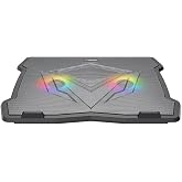 Meetion | CP2020 | Siyah | Laptop Soğutucu Stand | &Ccedil;ift Fan | RGB Aydınlatma