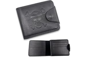 Ubephant One Piece Cartera, One Piece Niños Billetera, One Piece Carteras de Dibujos, One Piece Niños Billetera, Cartera de Cuero Plegable PU, Cartera Versátil para Niños Niñas Fans